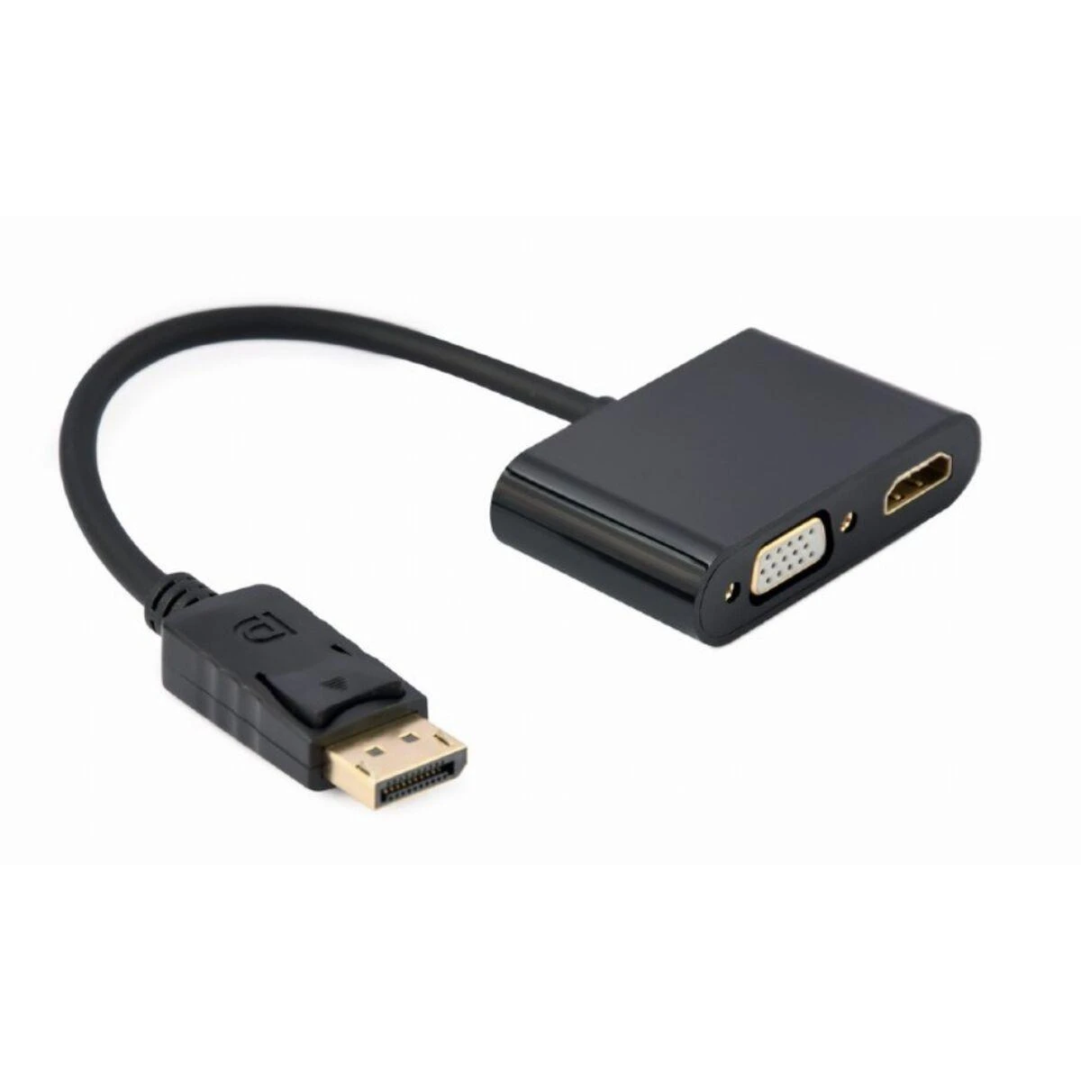 DisplayPort į HDMI ir VGA adapteris, juodas