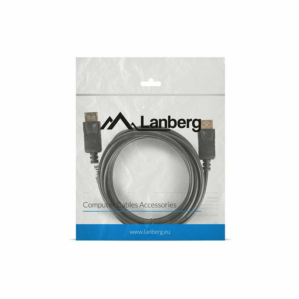 LANBERG CA-DPDP-10CC-0030-BK cable Ekranas Port M/M 3m 4K juodas
