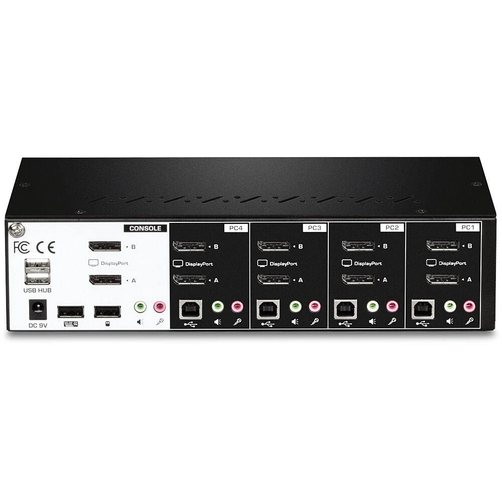 TRENDnet komutatorius Trendnet TK-440DP KVM komutatorius, juodas, sidabrinis