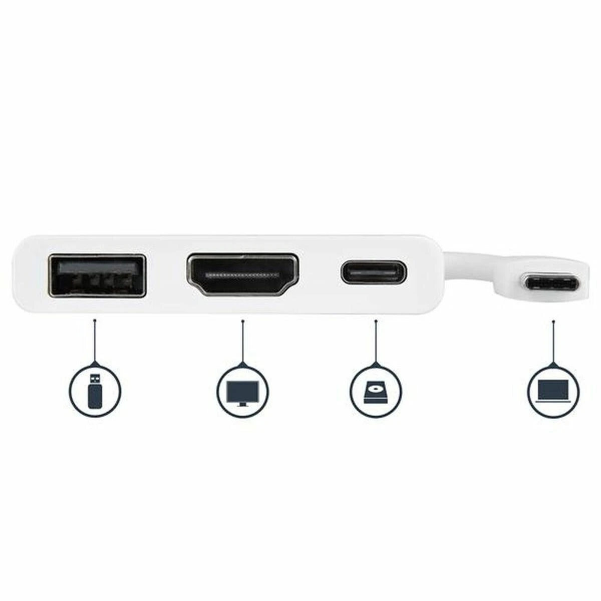 StarTech USB-C adapteris su prievadų žymėjimu