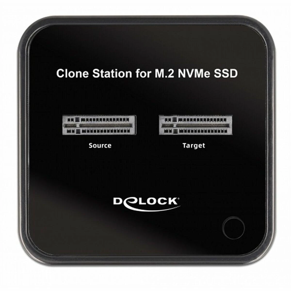 Delock SSD klonavimo stotelė su Source ir Target lizdais
