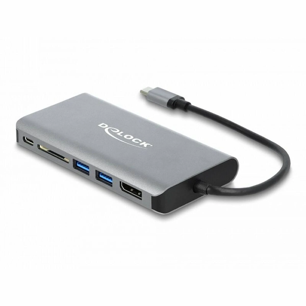 „Delock USB Type-C™“ prijungimo stotelė 4K – HDMI / DP / USB 3.0 / SD / LAN / PD 3.0