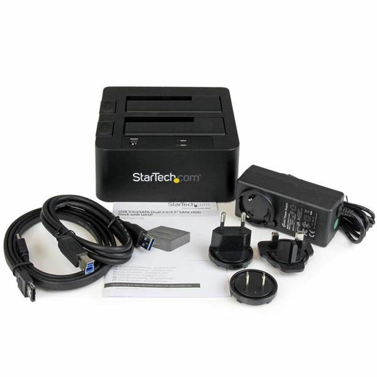 Kietasis diskas Doko stotelė StarTech Dual Drive Docking Base, 2,5"/3,5" (SDOCK2U33EB)