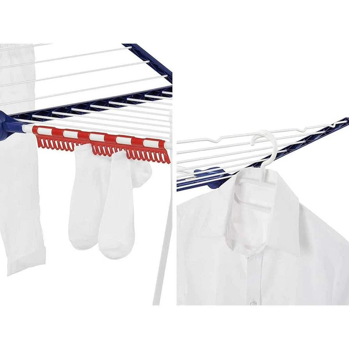 Leifheit Pegasus 200 Comfort Clothes horse wing Mėlyna, Baltas