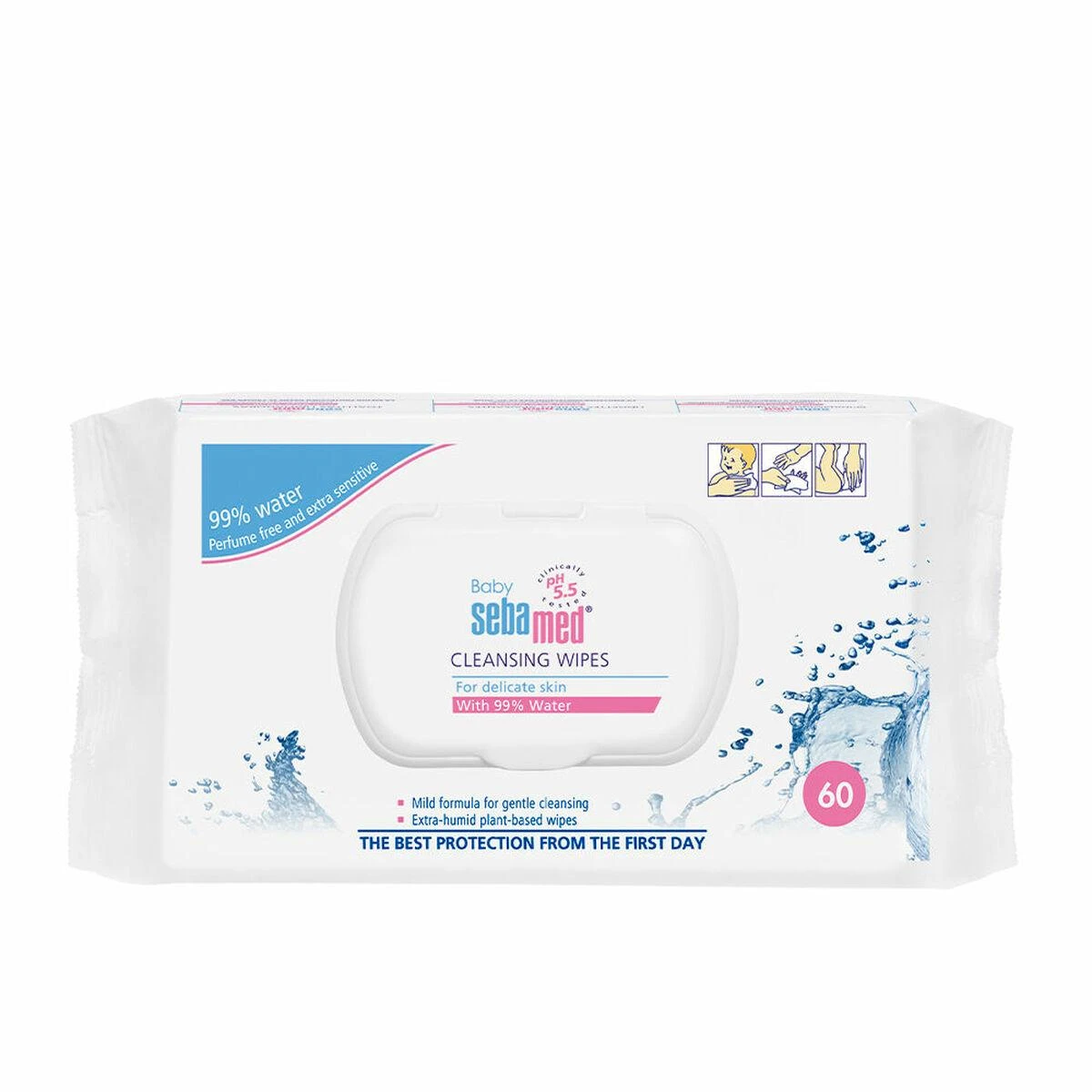 Sebamed kūdikių valymo servetėlės 60 vnt