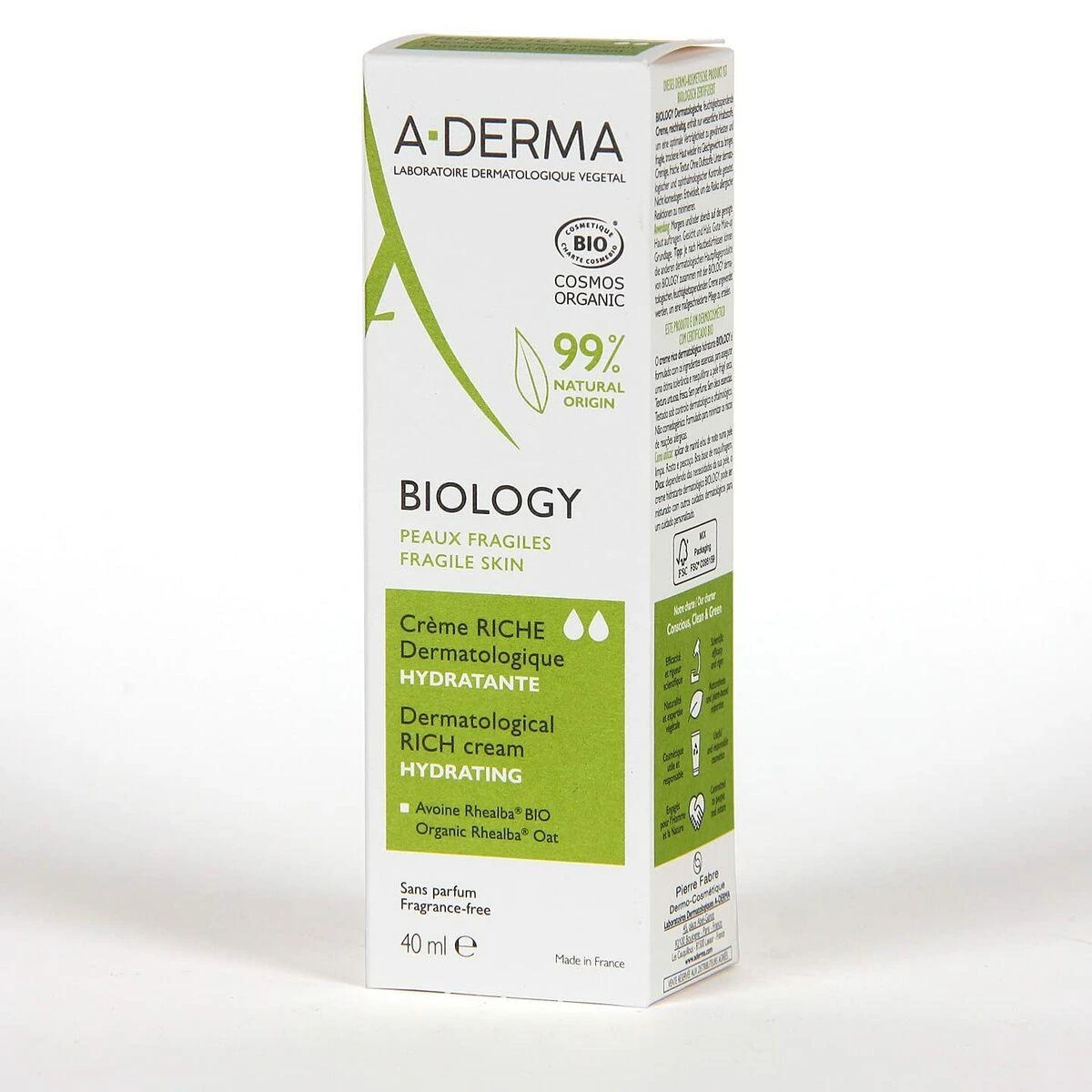 A Derma "Derma Biology" turtingas drėkinamasis kremas 40ml