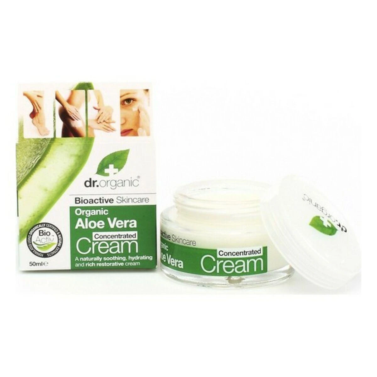 Dr. Organic Aloe Vera koncentruotas kremas 50ml