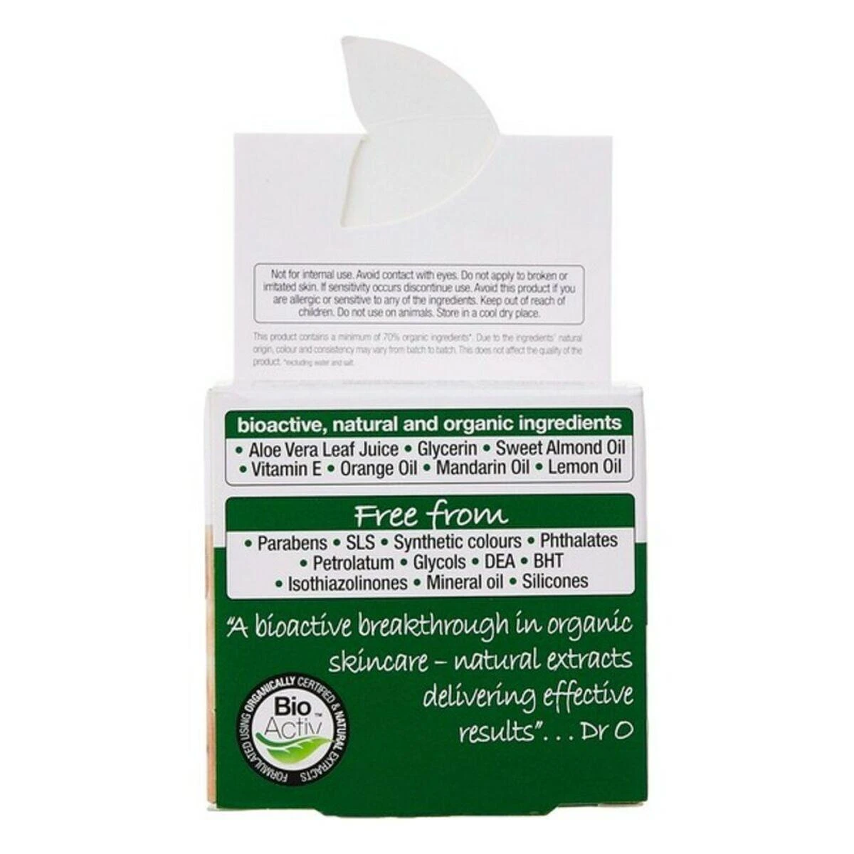 Dr. Organic Aloe Vera koncentruotas kremas 50ml