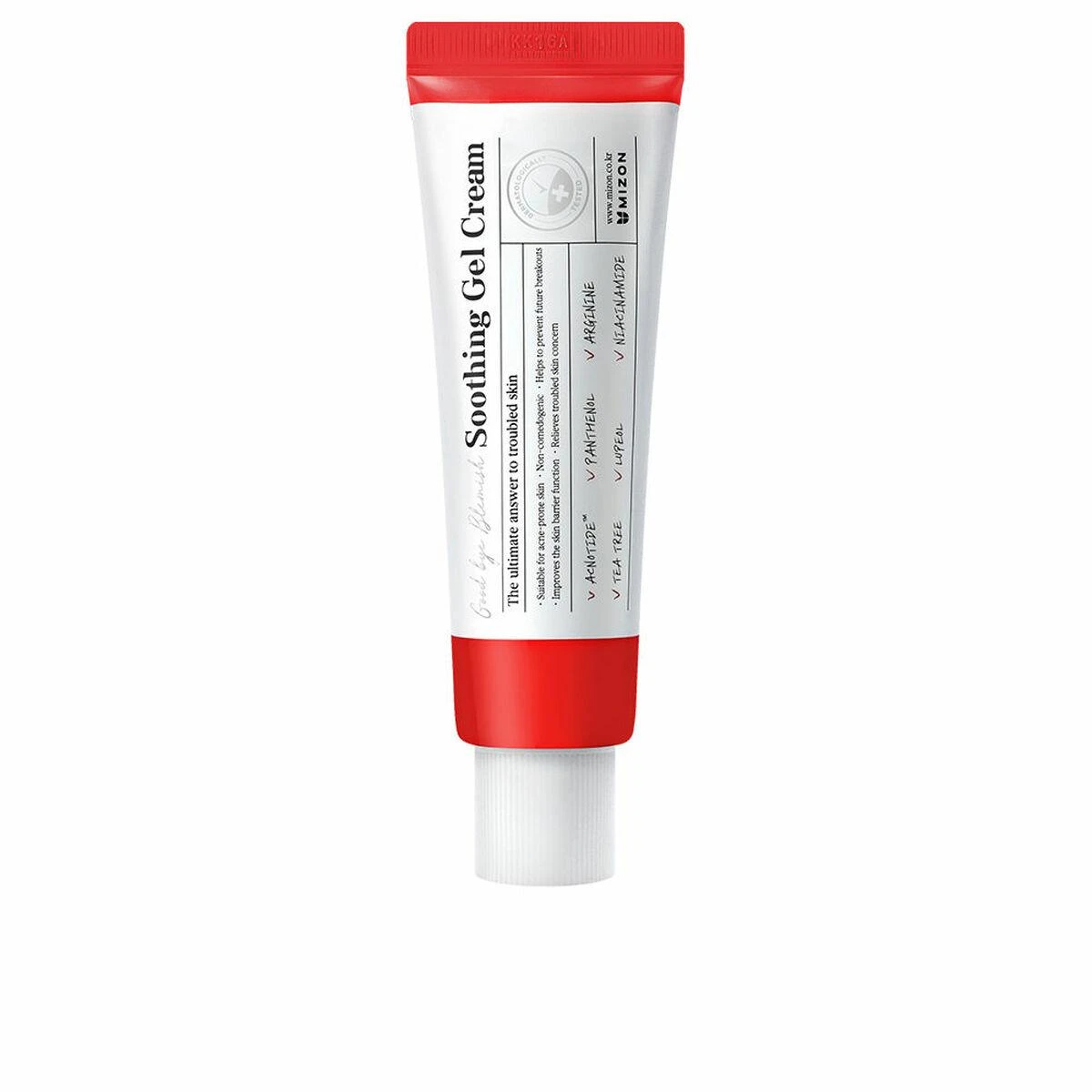 Raminamasis veido kremas probleminei veido odai Mizon Goodbye Blemish Soothing Gel Kreminis, gelinės konsistencijos, 55 ml