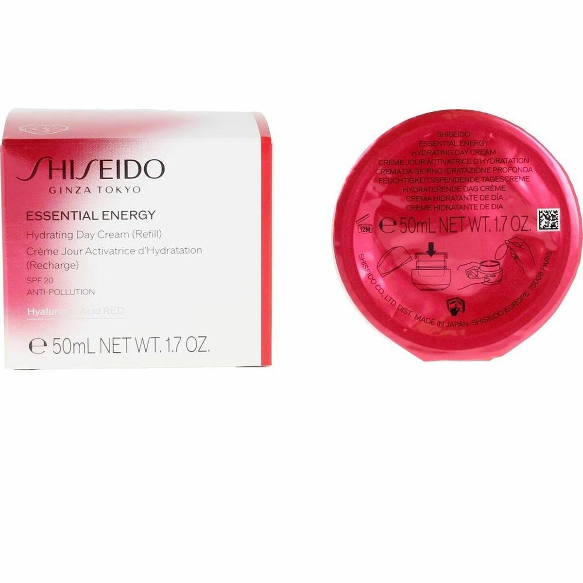 „Shiseido Essential Energy Hydration Day Kreminis Face SPF 20“ papildymas, 50 ml