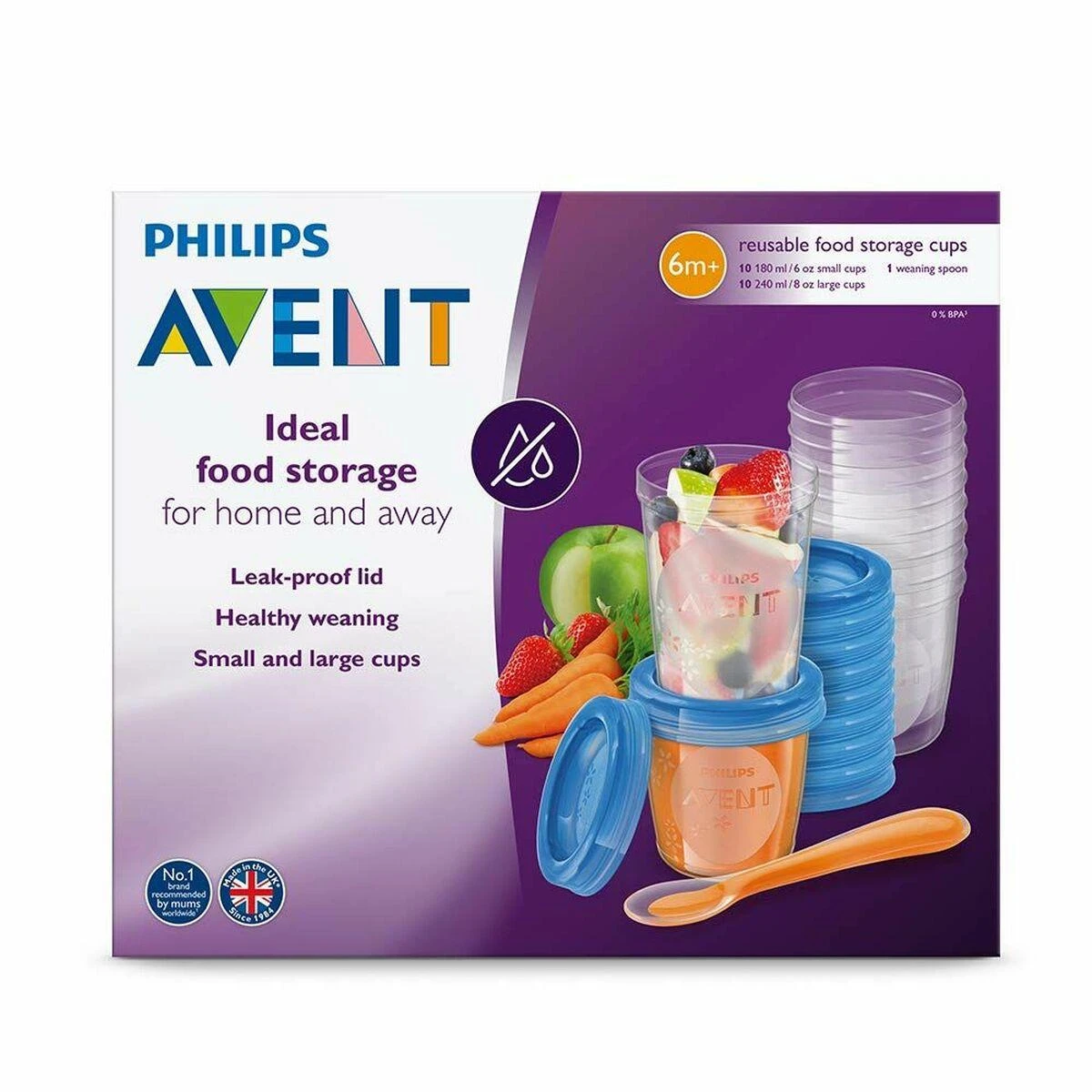Philips Baby Food Storage Cups Avent SCF721/20