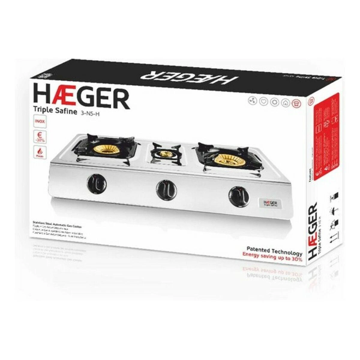 Haeger 3-N5-H SAFINE Trisrinku žvelgia į plitiną