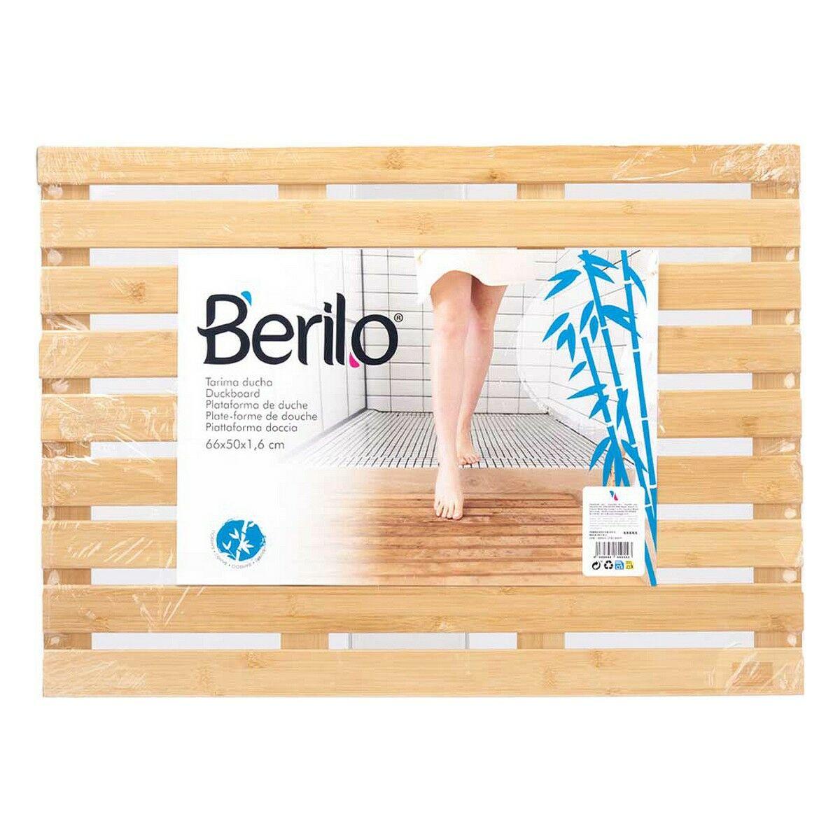 Berilo Laikiklis natūralaus bambuko parketo dušo grindys (66 x 2,3 x 50 cm)