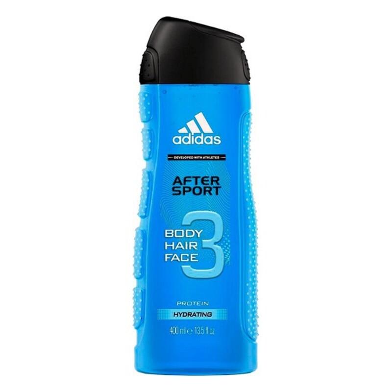 "Adidas After Sport" kūno plaukų veido 3 in 1 dušo želė 400ml