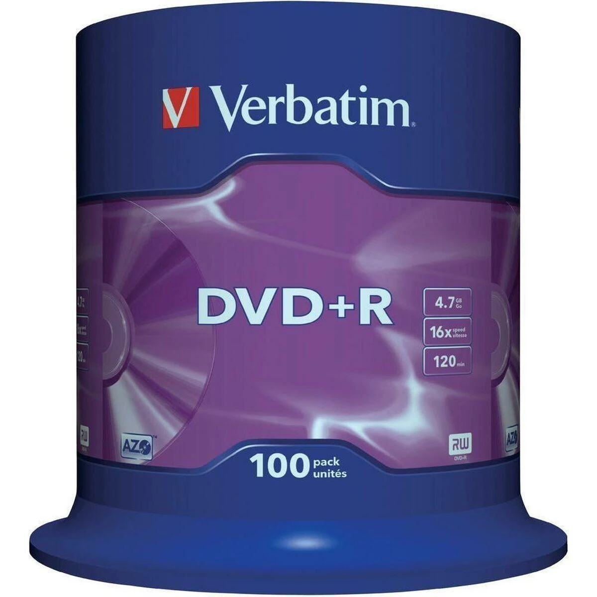 Mediarange Verbatim DVD+R Matt Sidabrinis 4,7 GB 100 vnt