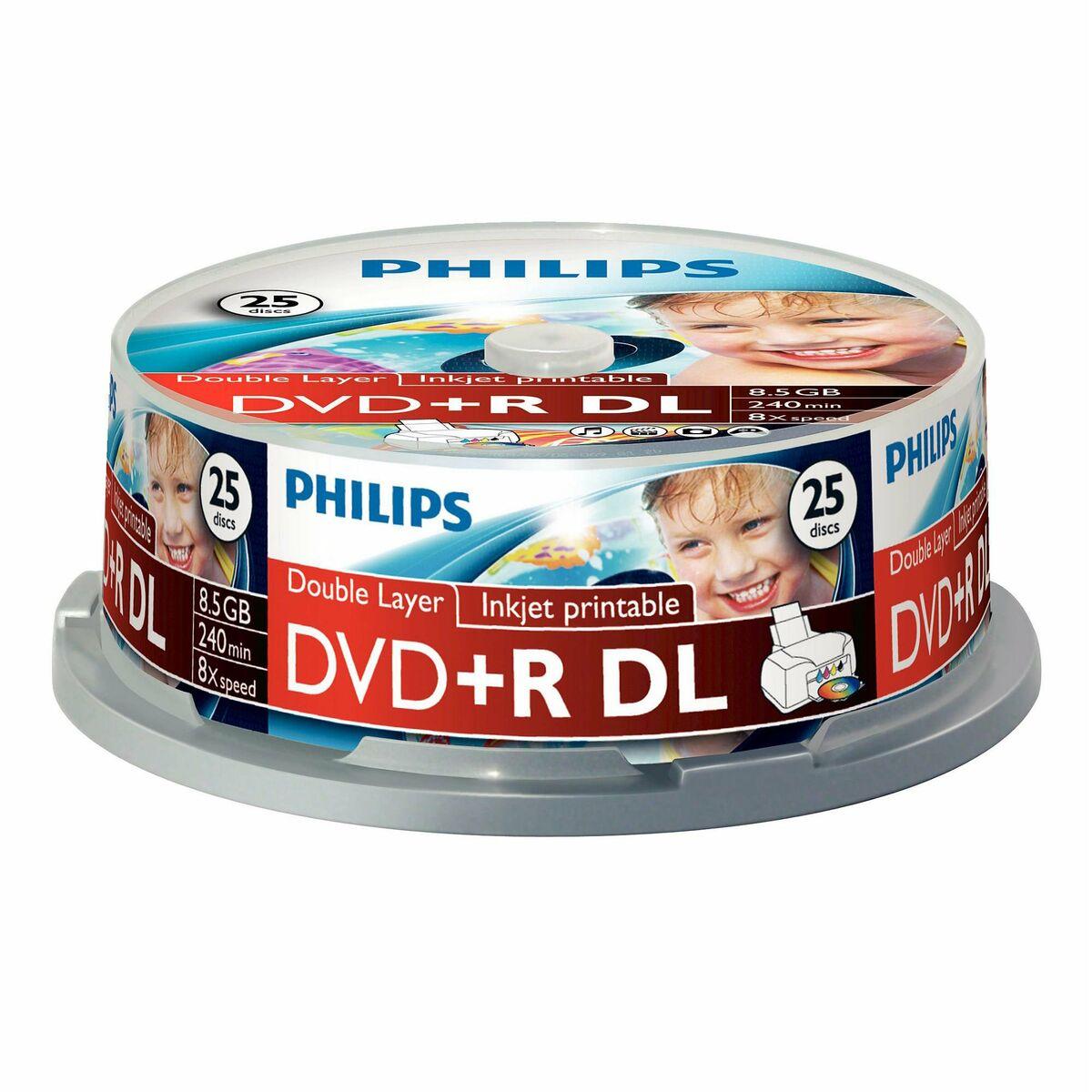 1x25 Philips DVD+R 8,5GB DL 8x IW SP