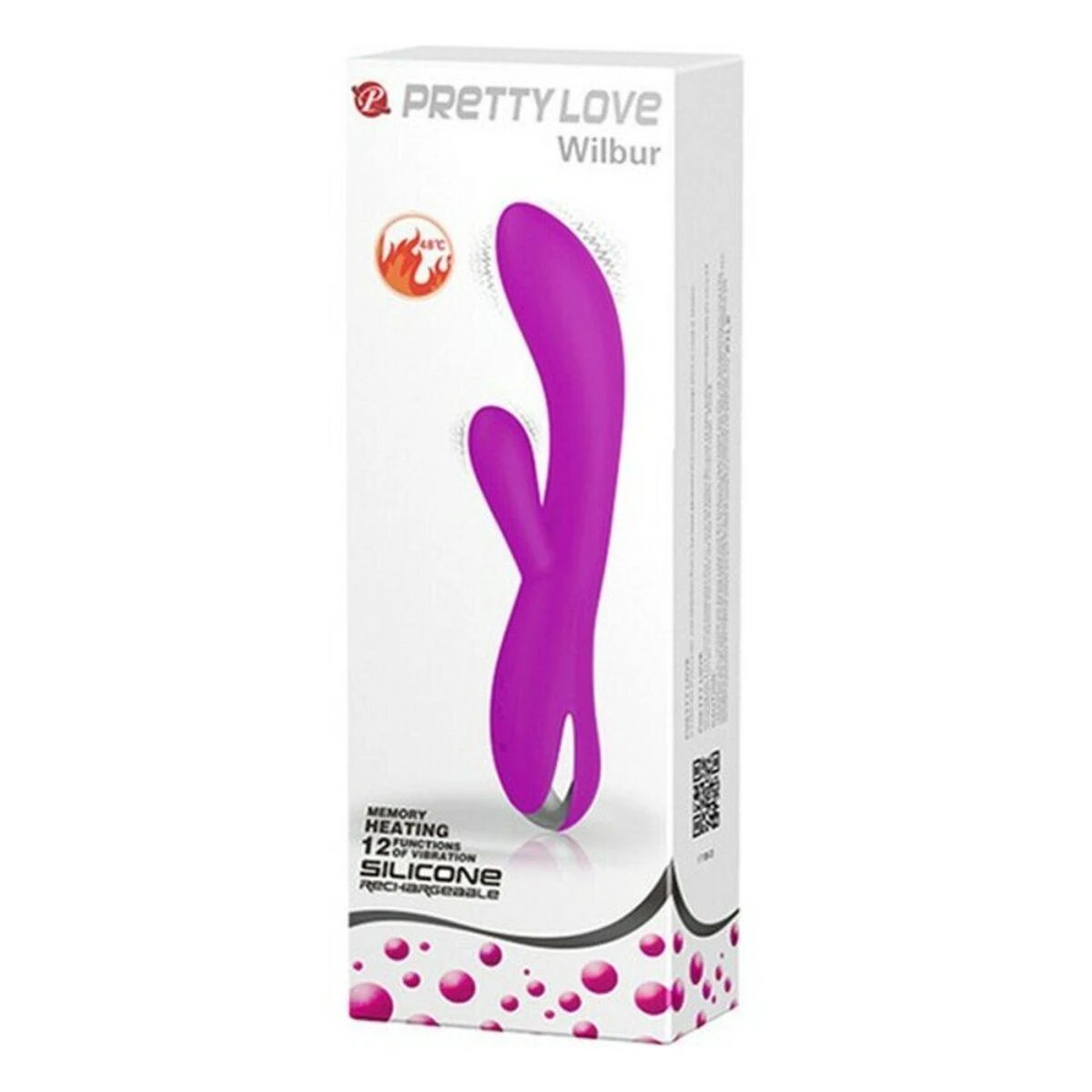 Pretty Love Šildomas šiltas zuikio vibratorius 12 režimų 20cm