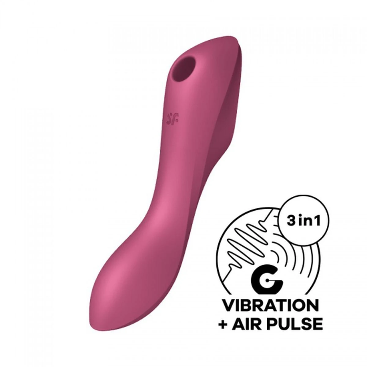SATISFYER CURVY TRINITY 3 RAUDONAS