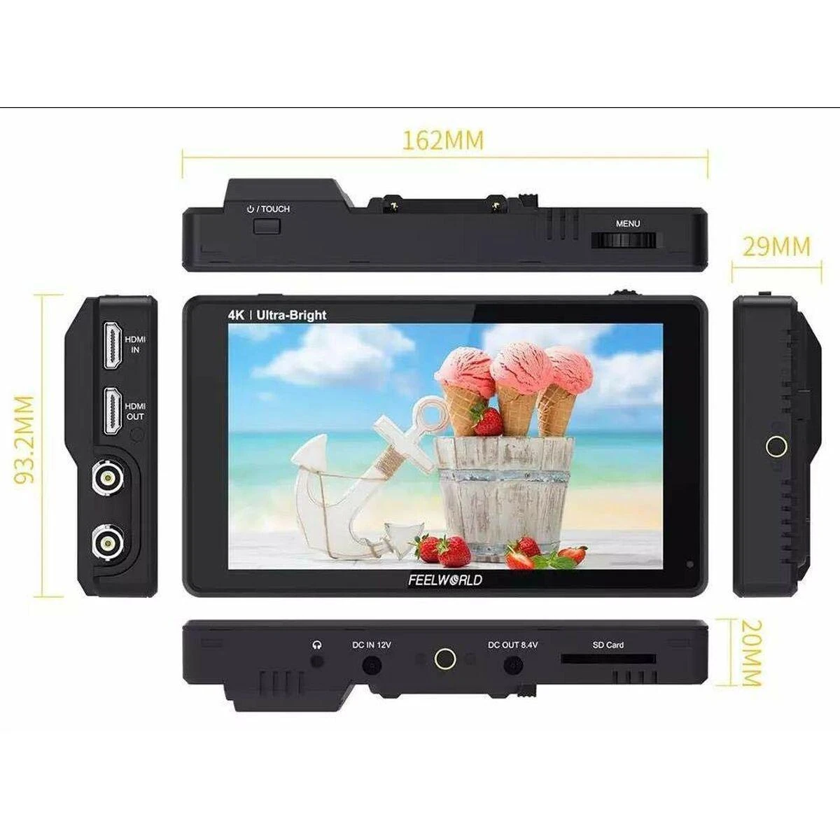 Objektyvas Feelworld Monitorius LUT6 6"