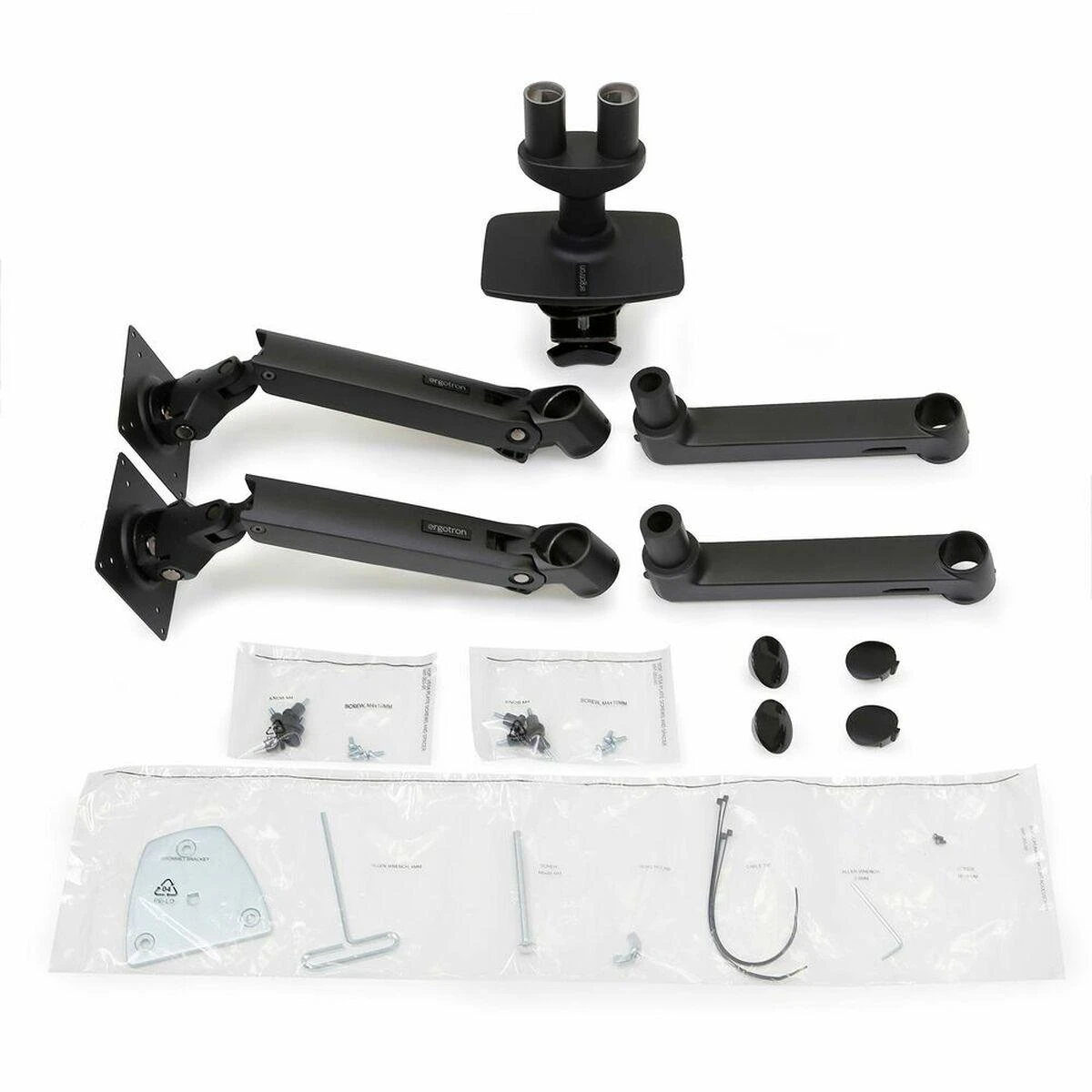 Laikiklis Ergotron - LX Dual Side-by-Side Arm - matinis juodas