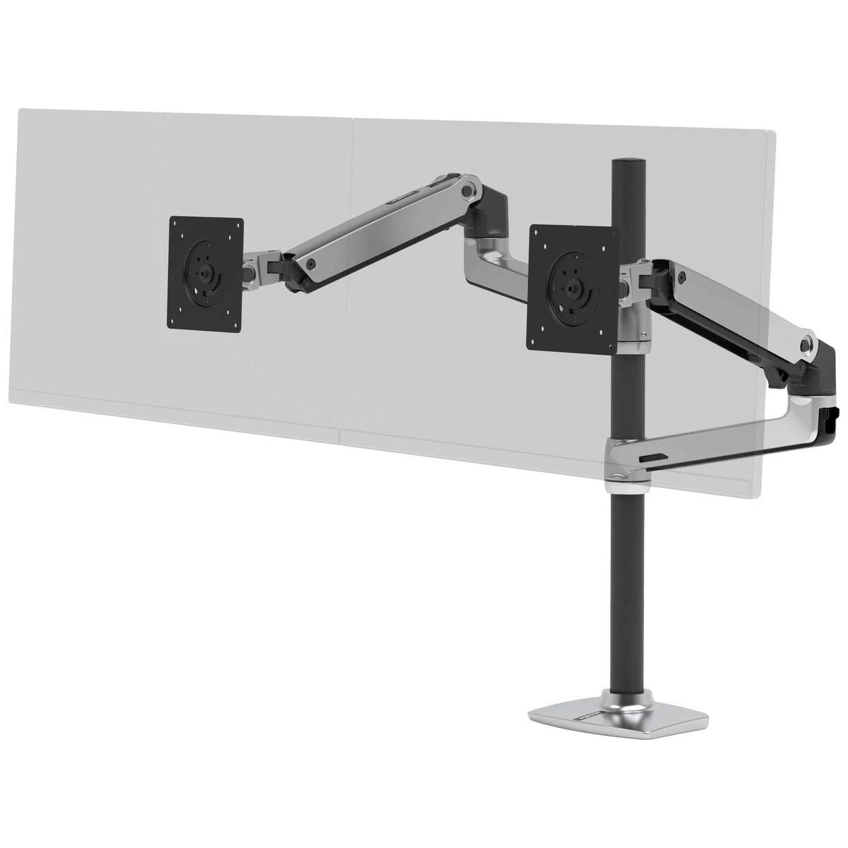 Laikiklis Ergotron - LX Dviguba Stacking Arm, Tall Pole - poliruotas aliuminis