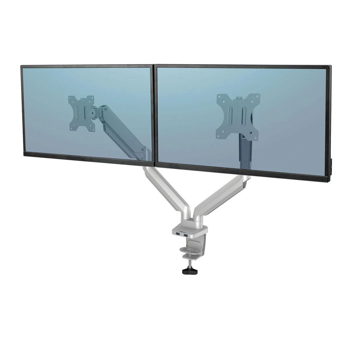 Laikiklis Fellowes Platinum ramię na 2 monitory Sidabrinė