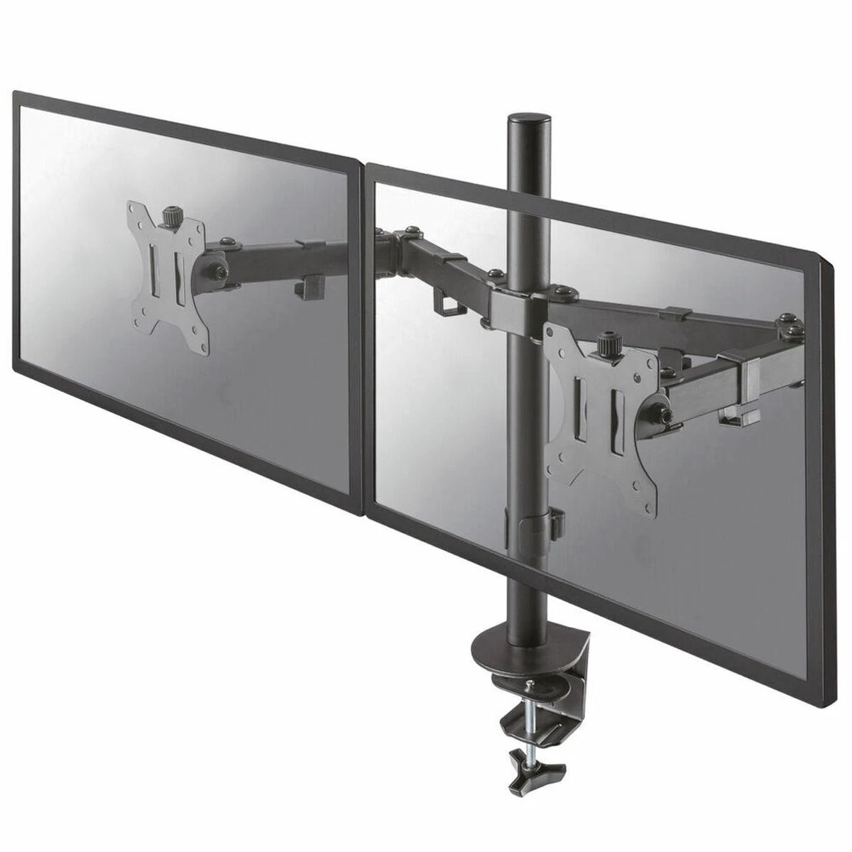 Neomounts NEWSTAR plokščio ekrano stalo laikiklis su spaustuku/įvore, 10–32 colių, Juodas