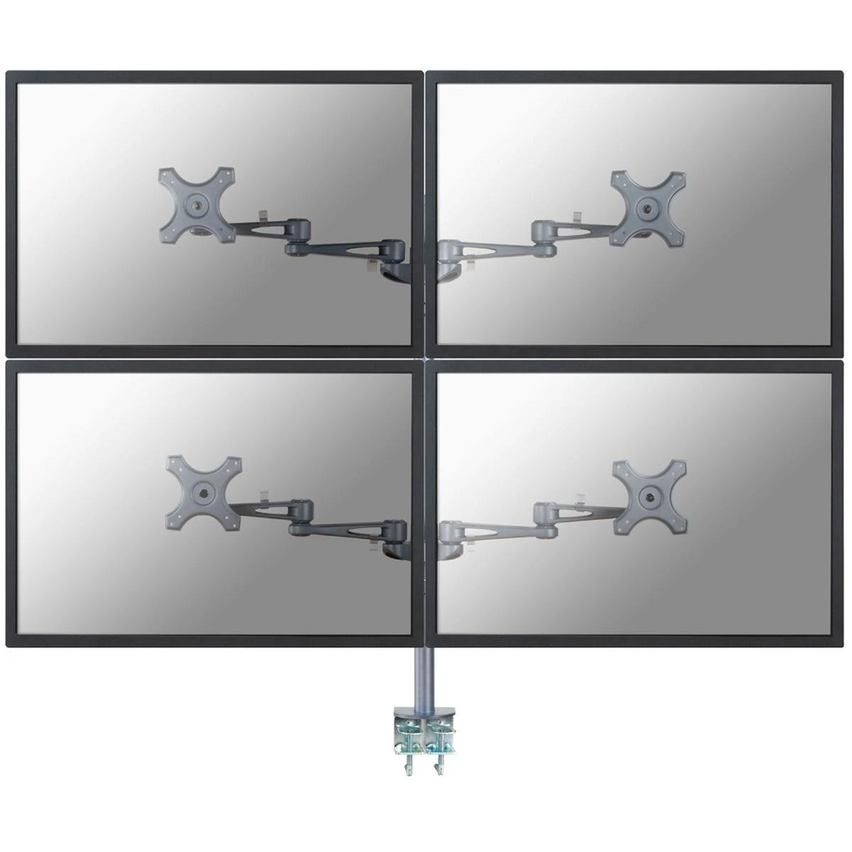 Newstar FPMA-D935D4 monitoriaus laikiklis arba stovas 68,6 cm (27") Gnybtas Sidabras