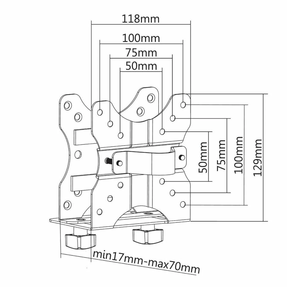 Neomounts Newstar NM-TC100 Ant monitoriaus stovo montuojamas CPU procesoriaus laikiklis Juoda