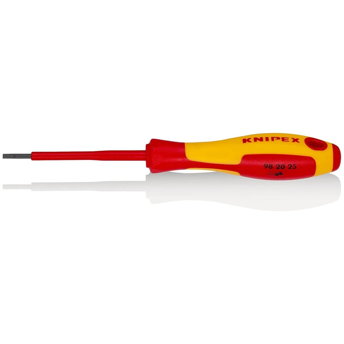 KNIPEX IZOLIUOTAS PLOKŠČIAS ATSUKTUVAS 2,5×0,4x75mm
