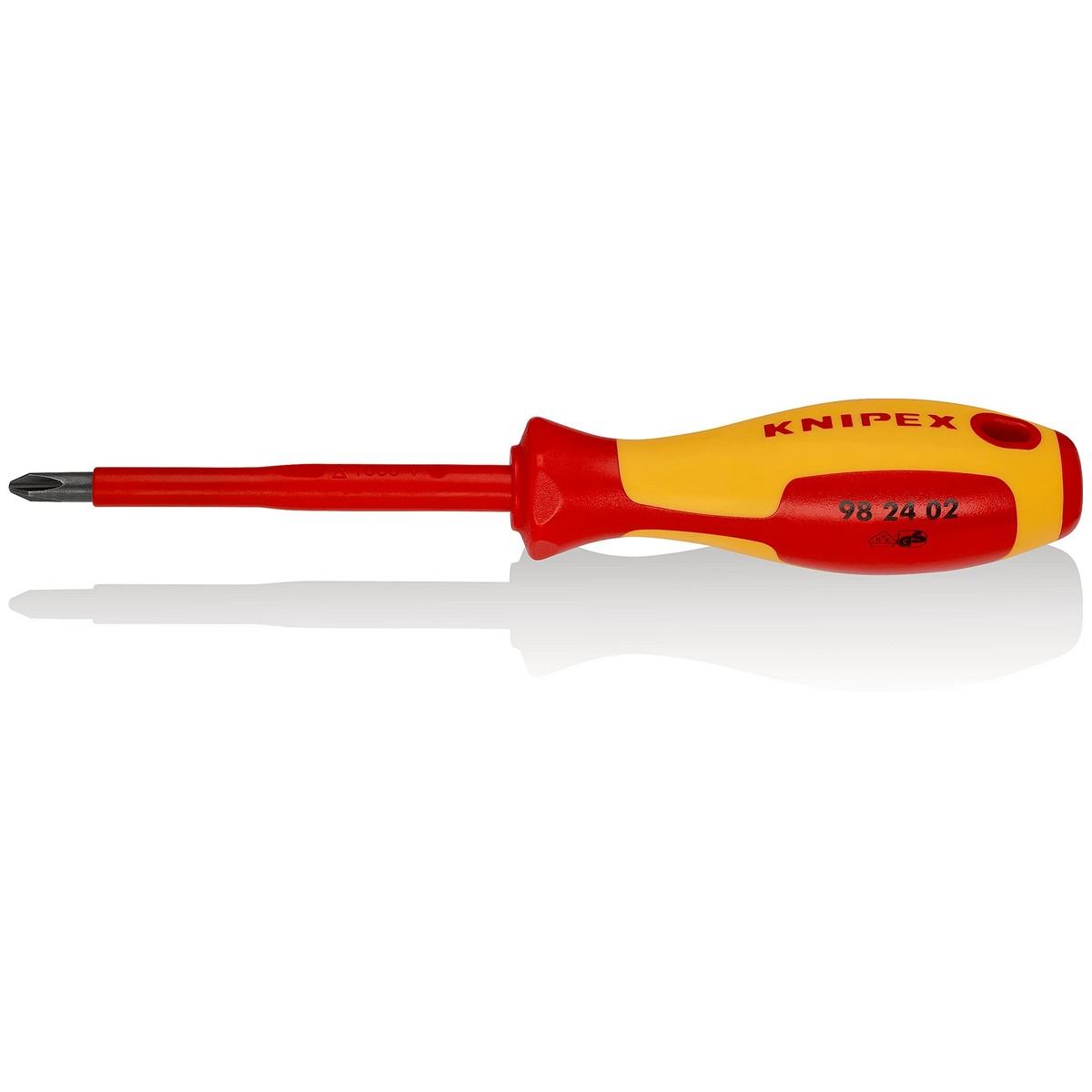 KNIPEX WKRĘTAK KRZYŻAKOWY IZOLOWANY PH2 x 100m