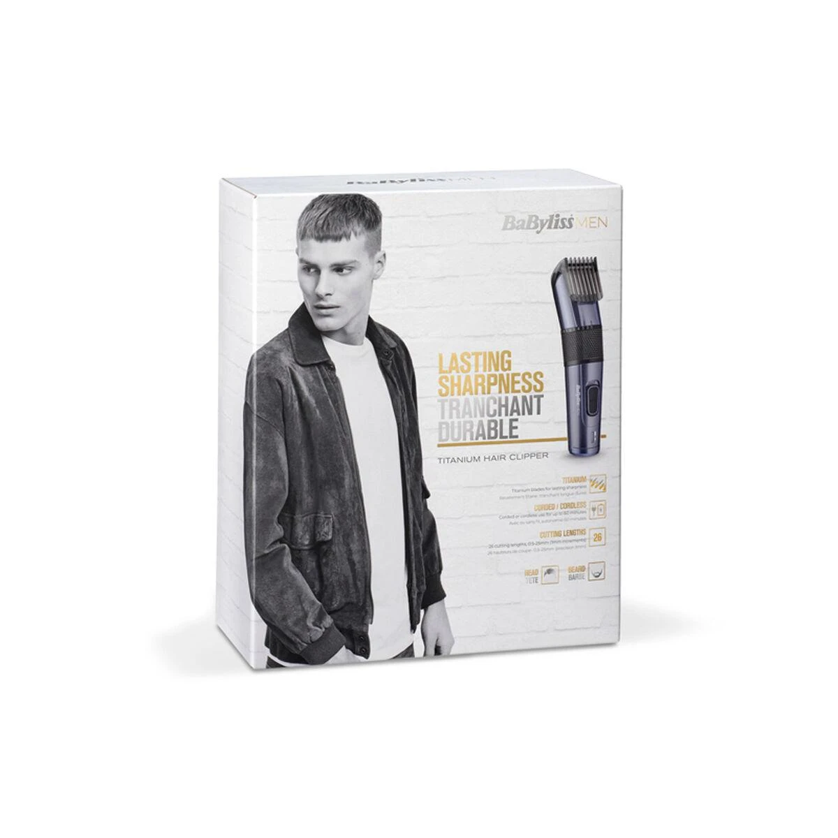 BaByliss E976E plaukų kirpimo mašinėlė Juoda, Titanas
