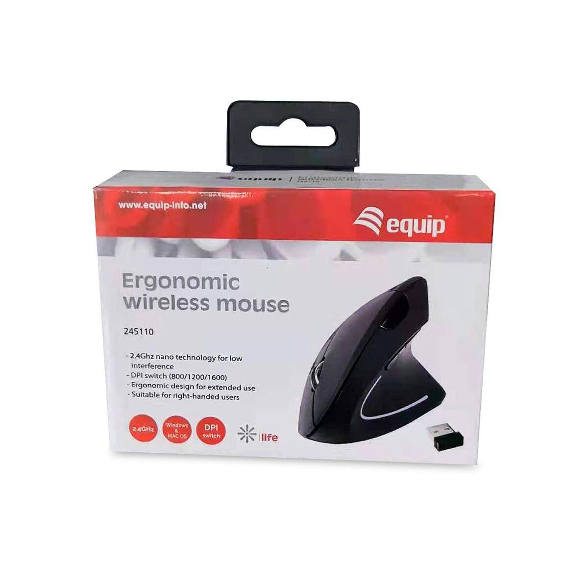 Equip Optinė Ergonomic Pelė belaidė USB Rechtshnder sw