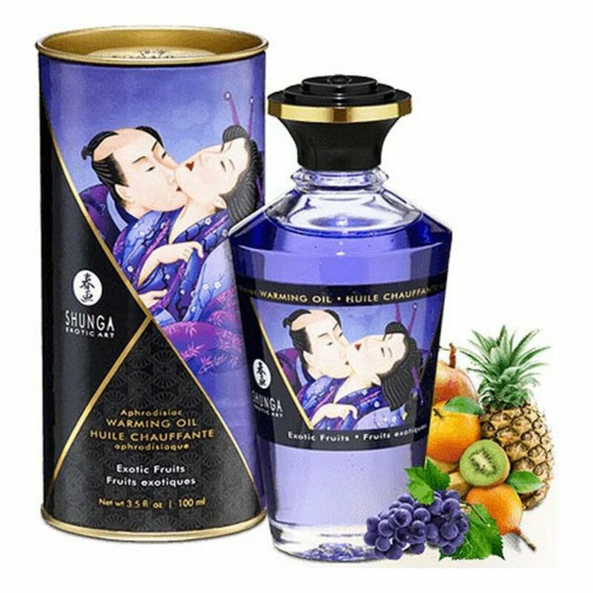 Shunga - Afrodiziako šildantis aliejus su egzotiniais vaisiais 100 ml