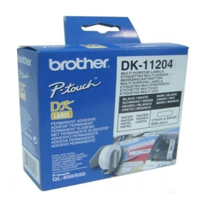 Brother Brolis | DK-11204 Universalios etiketės | Baltas | DK | 17mm x 54mm