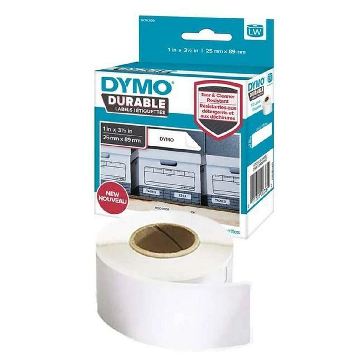 Dymo patvari daugiafunkcinė etiketė 25 mm x 89 mm
