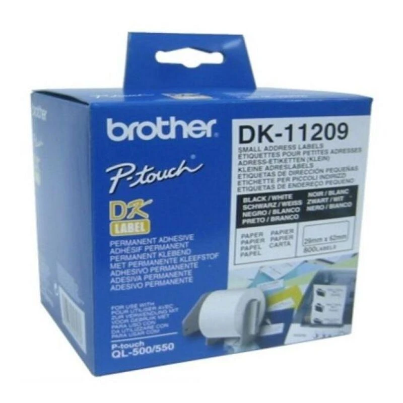 Brother Brolis | DK-11209 Mažos adresų etiketės | Baltas | DK | 29 mm x 62 mm