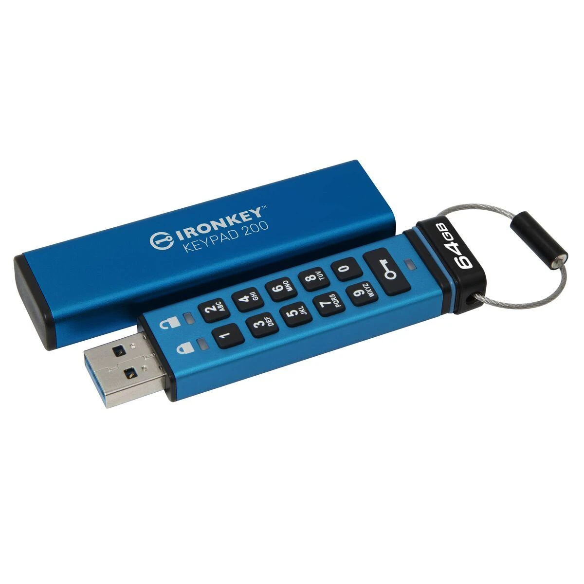 „Kingston IronKey“ klaviatūra 200 64 GB, USB 3.0, AES šifruota
