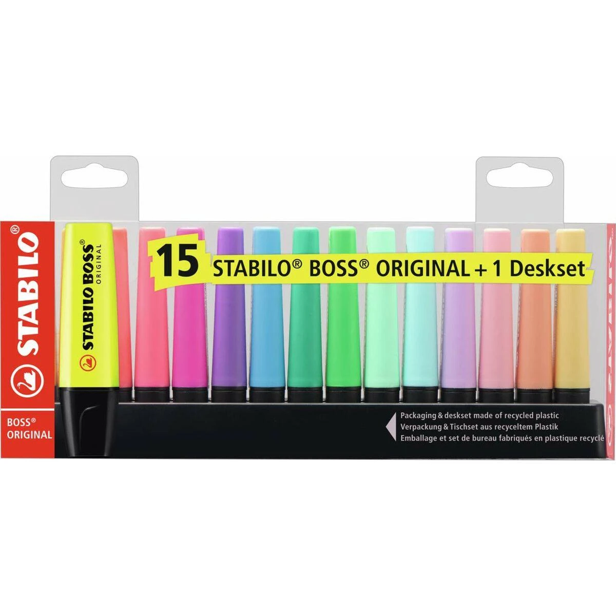 15 STABILO spalvų rinkinys Maped Highlighter Boss