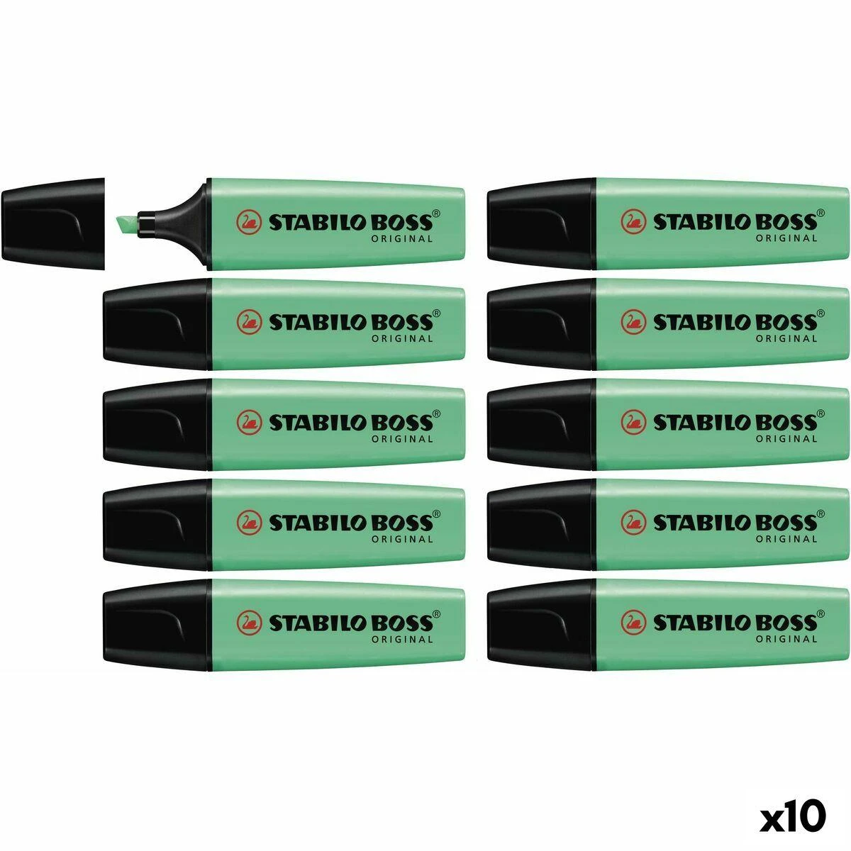 Fluorescencinis žymeklis Stabilo Boss Turkis 10 vnt.