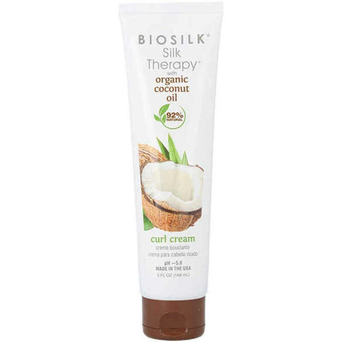 Farouk „Biosilk Silk Therapy“ kokosų aliejaus formavimo kremas garbanotiems plaukams (148 ml)