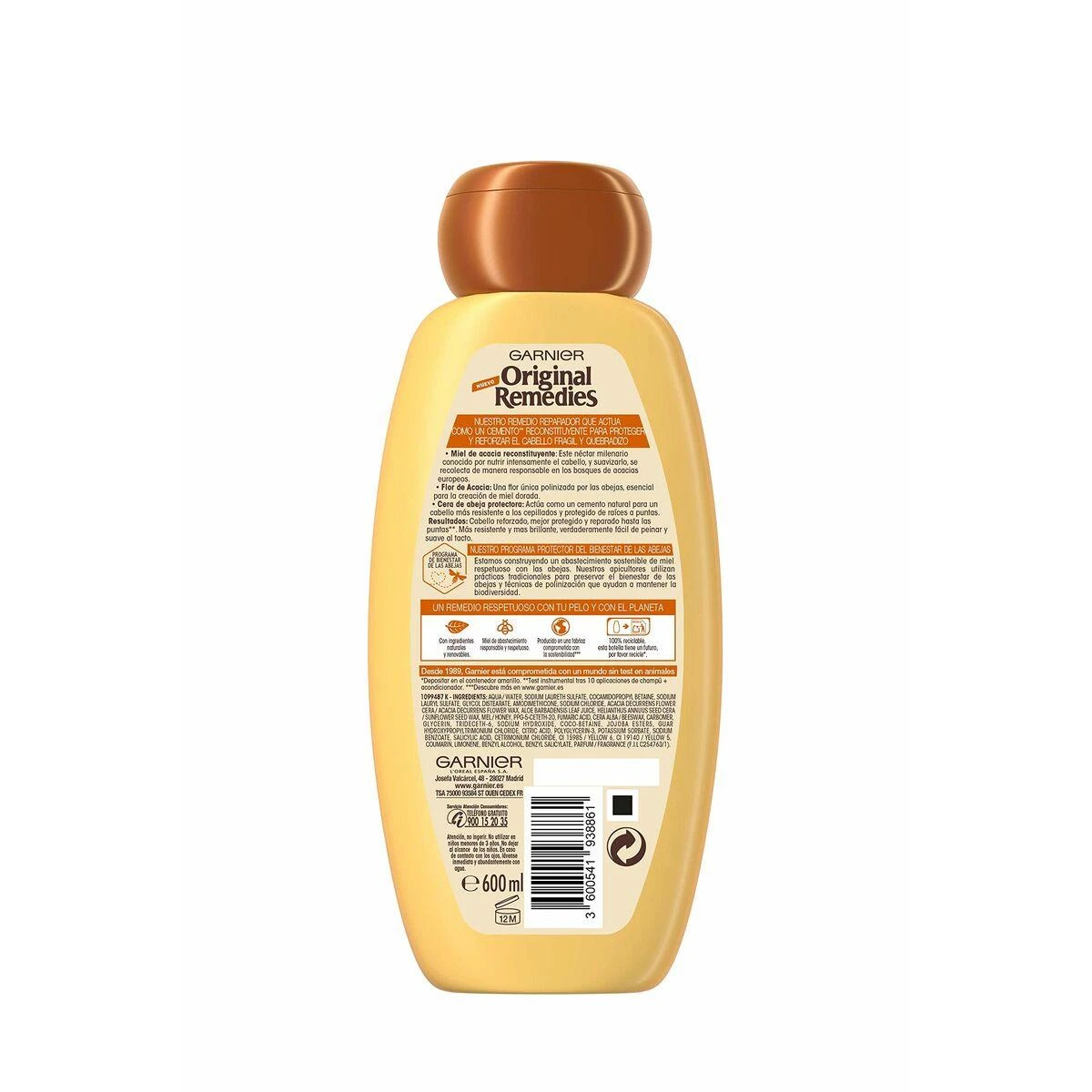 "Garnier Original Remedies Honey Treasures" šampūnas 600ml