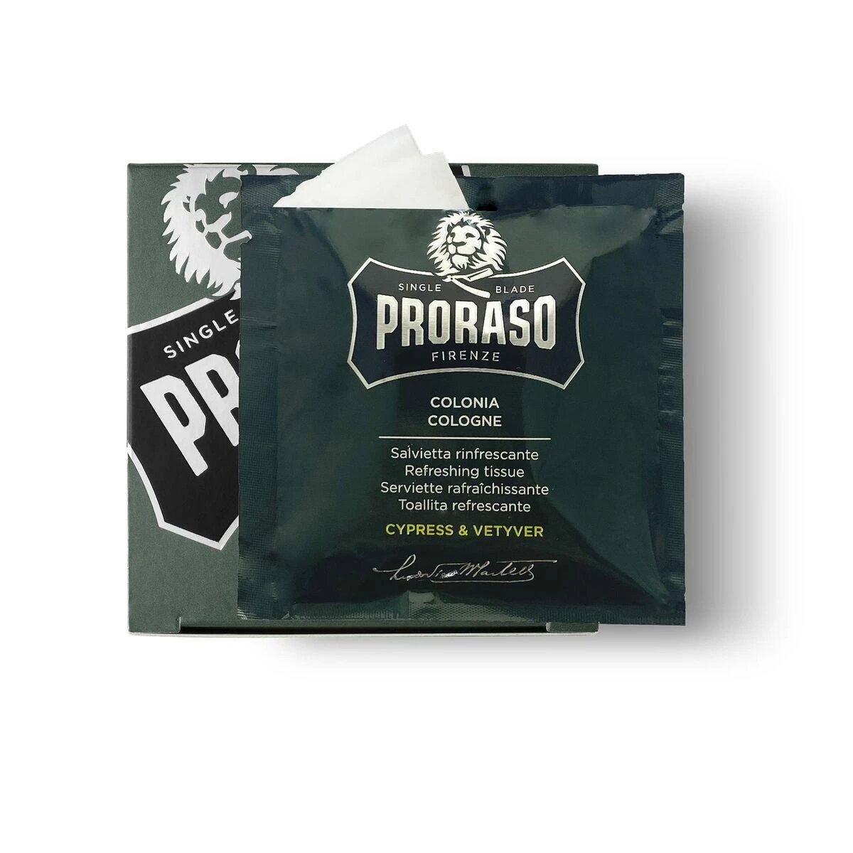 Proraso Cypress & Vetyver Refreshing Tissues gaivinančios servetėlės, 6 vnt.
