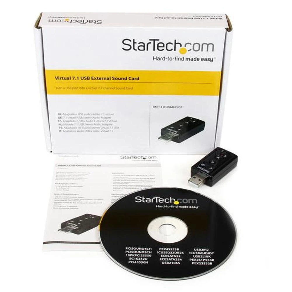StarTech USB garso plokštės komplektas su kompaktiniu disku