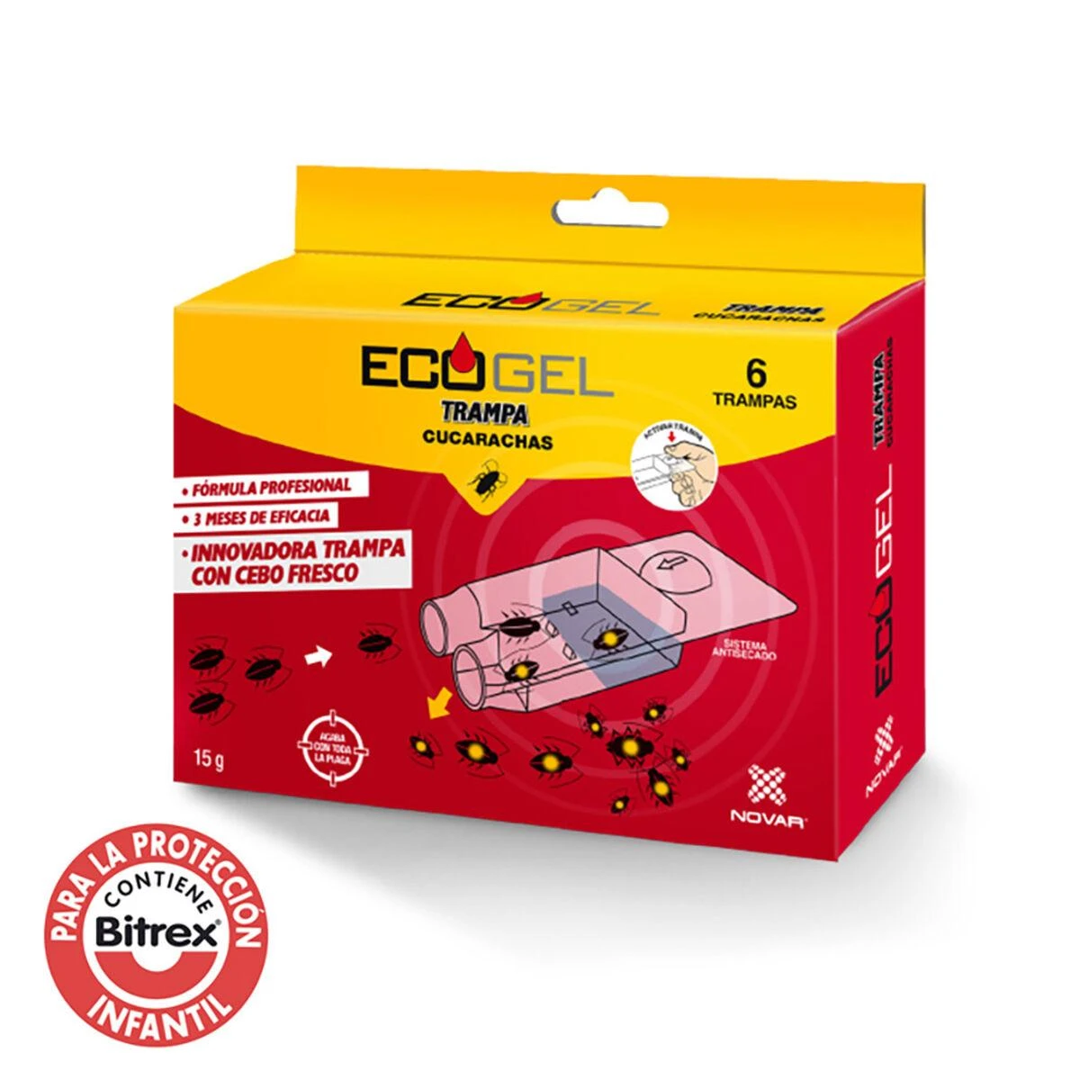 Insekticidas Ecogel tarakonams naikinti, 15 g