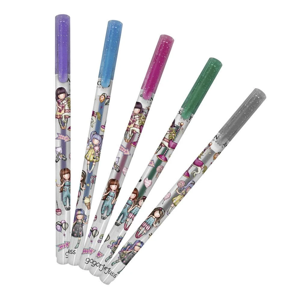 Santoro Rinkinys Gel Pens Fairground 5vnt