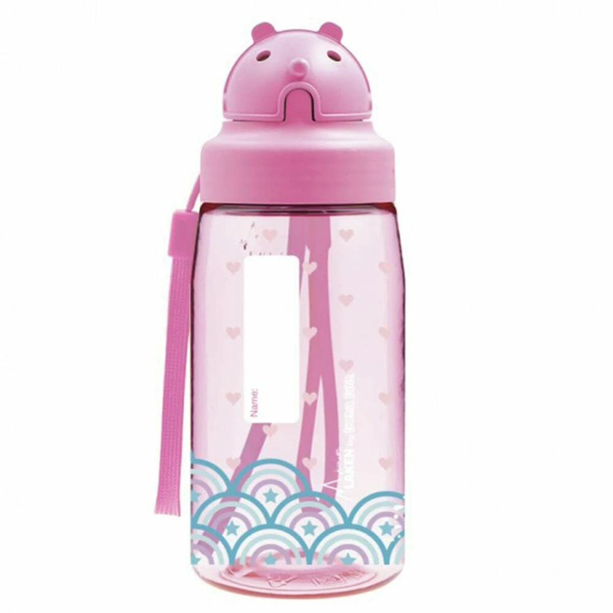 Įvairių spalvų vaikiška gertuvė Laken TRITAN Bottle 0,45 L. OBY Cap - Rožinė