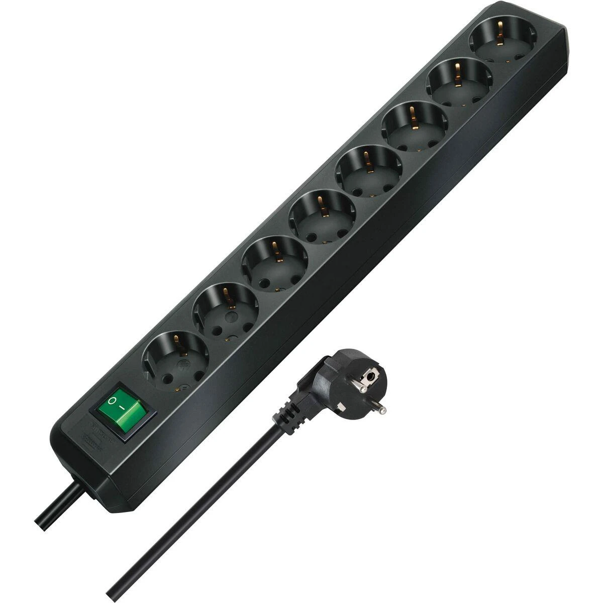 Brennenstuhl Eco-Line prailgintuvas, 8 xCEE 7/4, 1xCEE 7/7, mygtukas, 3m, apsauga nuo vaikų , juodas 1159300018 / GT-509