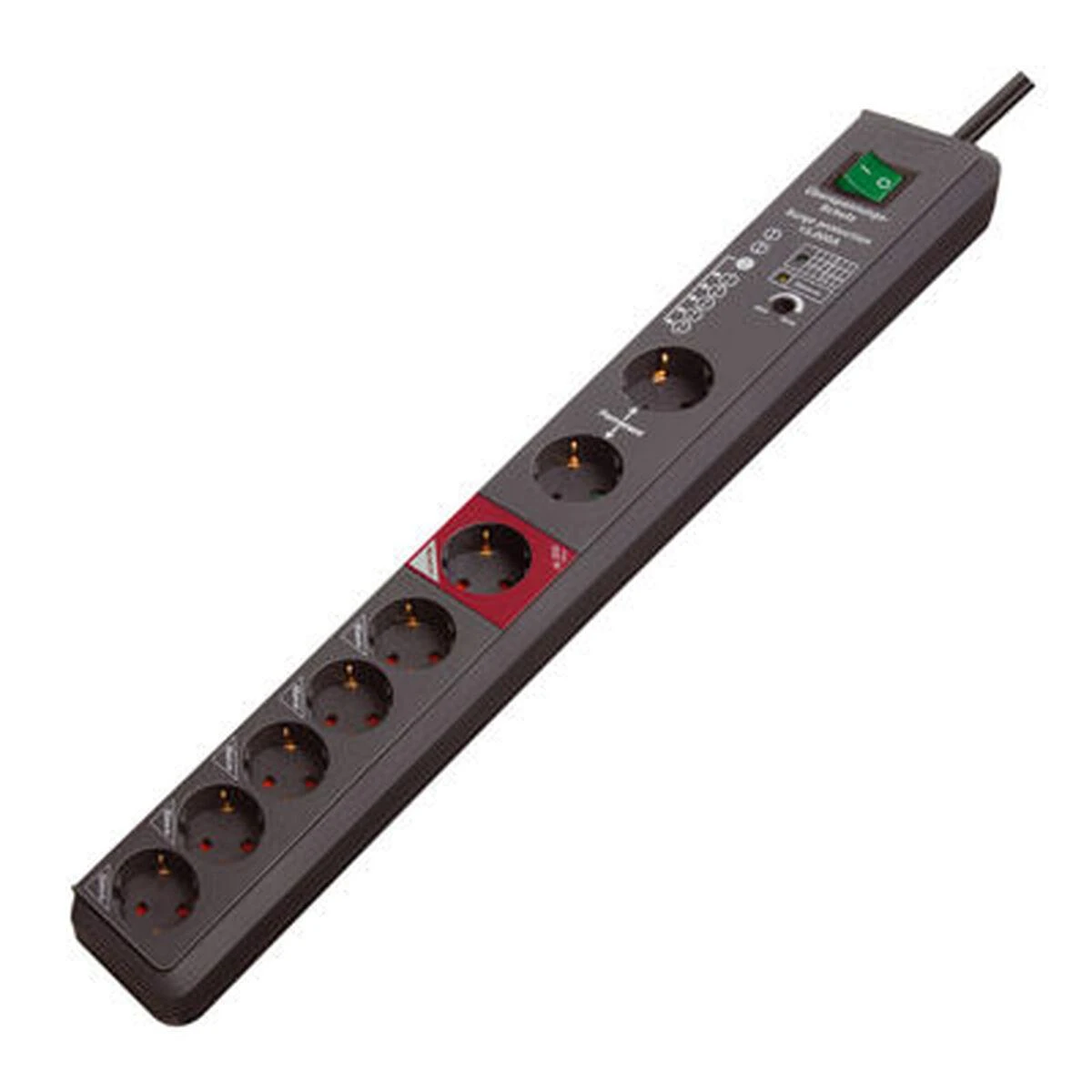 Brennenstuhl Secure-Tec 19.500A, 8xCEE 7/4, 1xCEE 7/7, 3m, juodas 1159490936 / GT-636