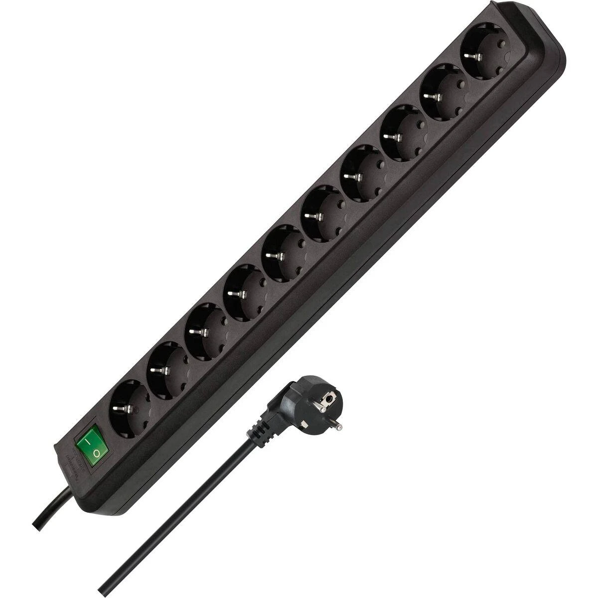 Brennenstuhl Eco-Line prailgintuvas, 10 xCEE 7/4, 1xCEE 7/7, jungtukas, 3m, apsauga nuo vaikų , juodas 1159300010 / GT-511
